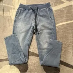 AZULライトブルー スウェットデニムパンツ