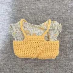 なにわ男子ちびぬい服上下セット（オレンジ花柄）