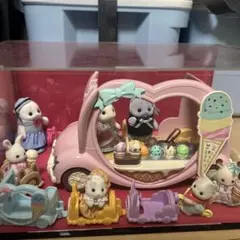シルバニアファミリー　ハッピーアイスクリームワゴン＋セット
