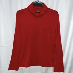 COMME CA ISM 赤　ハイネックTシャツ