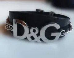 D&Gドルチェ＆ガッバーナ ユニセックス レザー ブレスレット 良品 