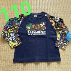 BAPE KIDS BABYMILO 長袖Tシャツ 110cm ネイビーのサムネイル