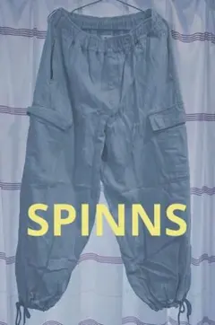 SPINNS スピンズ　デニム　カーゴパンツ　ジーパン　ライトブルー　古着のサムネイル