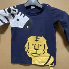 CHEEK ROOM 動物プリント Tシャツ 80