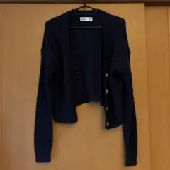 HOLLISTER ネイビー ニットカーディガン