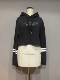 H＆M パーカー 裏起毛 ショート丈 クロップド丈