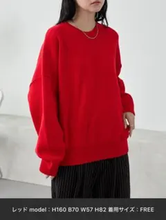 MONO-MART スウェットライクビッグニット