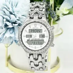 ケース付　SEIKO デジアナGMTワールドタイム H021-8050 クォーツ メルカリ