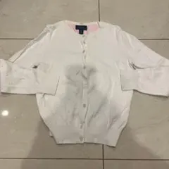 新品 ポロ ラルフローレン カーディガン ホワイト 130