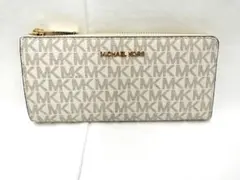 極美品　マイケルコース　シグネチャー　L字ファスナー　長財布　現状品