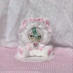 ハンドメイド 着ぐるみ おすわりぬい服 推し活 桃色 白色 d568