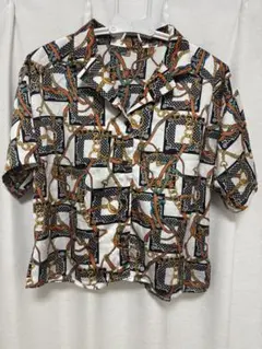 PAGEBOY 幾何学模様 半袖シャツ F・フリーサイズ 柄シャツ