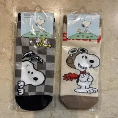 スヌーピー ソックス 2足セット レディース