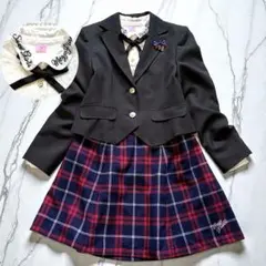 卒服 160 メゾピアノ ロゴブラウス 5点セット フォーマル 黒 卒業式