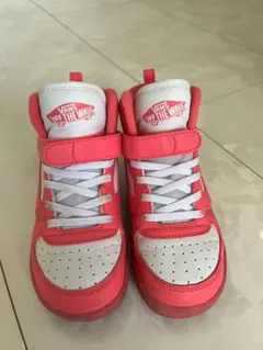 VANS ピンク ホワイト ハイカットスニーカー20センチ