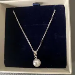 MIKIMOTO 新品　一粒パール ネックレス シルバー