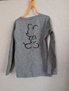 ミッキーマウス 長袖カットソー グレー