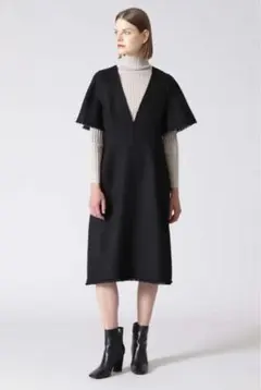 トゥモローランド Ballsey ニットコンビポンチ クルーネックワンピース