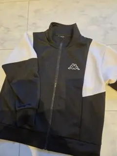 Kappa ジップアップジャケット 黒/白