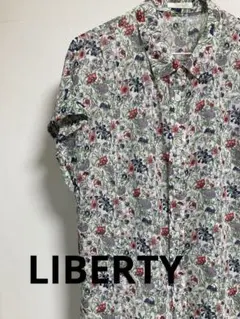 AMAC ＋LIBERTY リバティー花柄 半袖シャツ ブラウス　ゆったりサイズのサムネイル