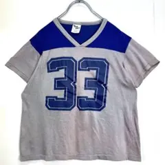 USA製 Teen shirt VネックTシャツ ナンバリング両面　キッズサイズのサムネイル