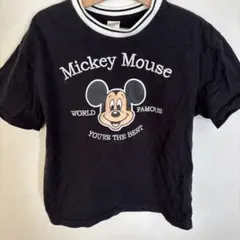 ミッキーマウス Tシャツ 黒 110