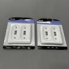 Amerelle スイッチカバー ホワイト 2個セット