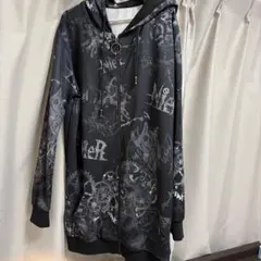 NieR CLOTHING ジップパーカー 歯車柄