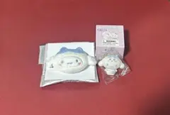 ちいかわ　サンリオ　ハチワレ×シナモン　フロッキーマスコット　ヘアクリップ