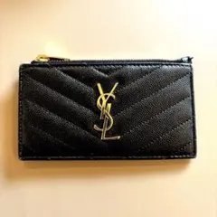 美品★SAINT LAURENT★モノグラム★フラグメントケース★黒レザー