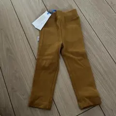 リブ編み マスタード色パンツ 95cm以下