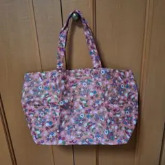 和花柄トートバッグ