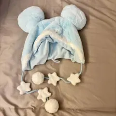 ファンキャップ フリー ミッキー 星 ミニー 水色 パステル 青