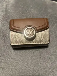 MICHAEL KORS 三つ折り財布 ブラウンMKロゴ