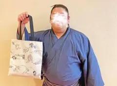 美品 大相撲 ひよの山 鳥獣戯画 トートバッグ