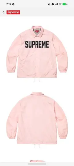 Supreme Spellout Coaches Jacket L ピンク - メルカリ