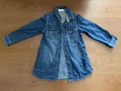 デニムロングジャケット チェック裏地　サイズ120