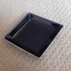 古いソフィテル銘入豆手塩小皿/銀縁瑠璃/フランスSOFITEL/欧州アクセサリー