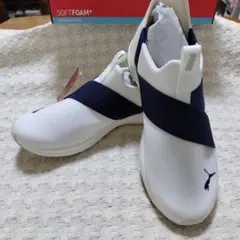 PUMA スリッポンスニーカー ホワイト/ネイビー