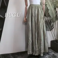 HUG.U くしゅリンクルフレアスカート M相当 ラメのサムネイル