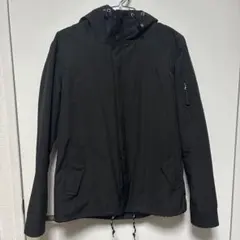 ナノユニバース フーデッドブルゾン ブラック