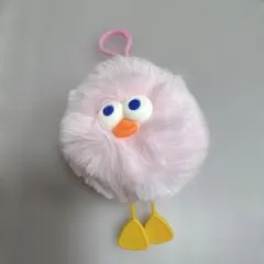 ぶるぶるケドリ・ピンク・ファー ・マスコット・キーホルダー
