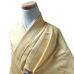 美品 絽 色無地 黄土色 一ツ紋 身丈161.0cm 夏着物 夏 正絹 - メルカリ