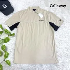 【キャロウェイ】新品タグ付 モックネック ベージュ LLサイズ メンズ