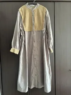 Ciaopanic グレー・ベージュ シャツワンピース 長袖