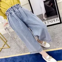【新品未使用】ワイドデニムパンツ 110サイズ