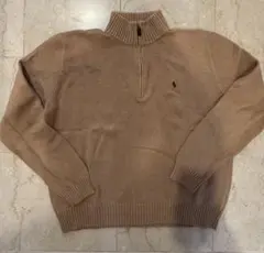 Ralph Lauren ベージュ ハーフジップセーター