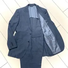 美品★ランバン カシミヤ セットアップ スーツ ストライプ L A896