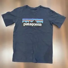 patagonia Tシャツ M ネイビー ロゴプリント