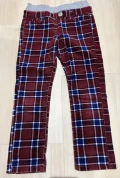 長ズボン　120 MPS ライトオン　コーデュロイ　チェック